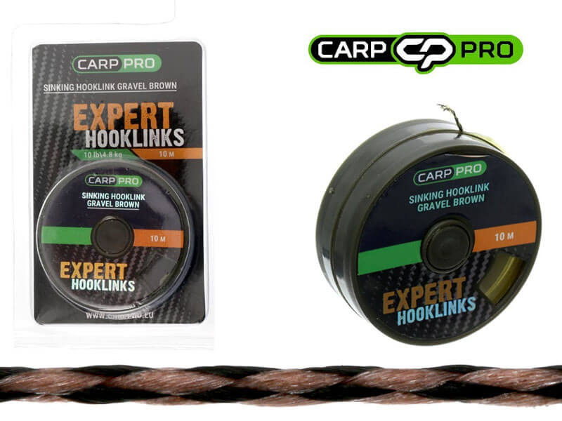 Carp Pro Sinking Hookling Gravel Brown - Carppro Sinking Hooklink 10m